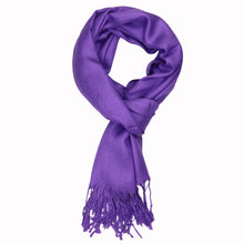 Load image into Gallery viewer, Women&#39;s Soft Solid Color Pashmina Shawl Wrap Scarf - Eggplant Purple