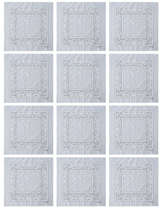 12-Pack Bandana Headband - Light Gray